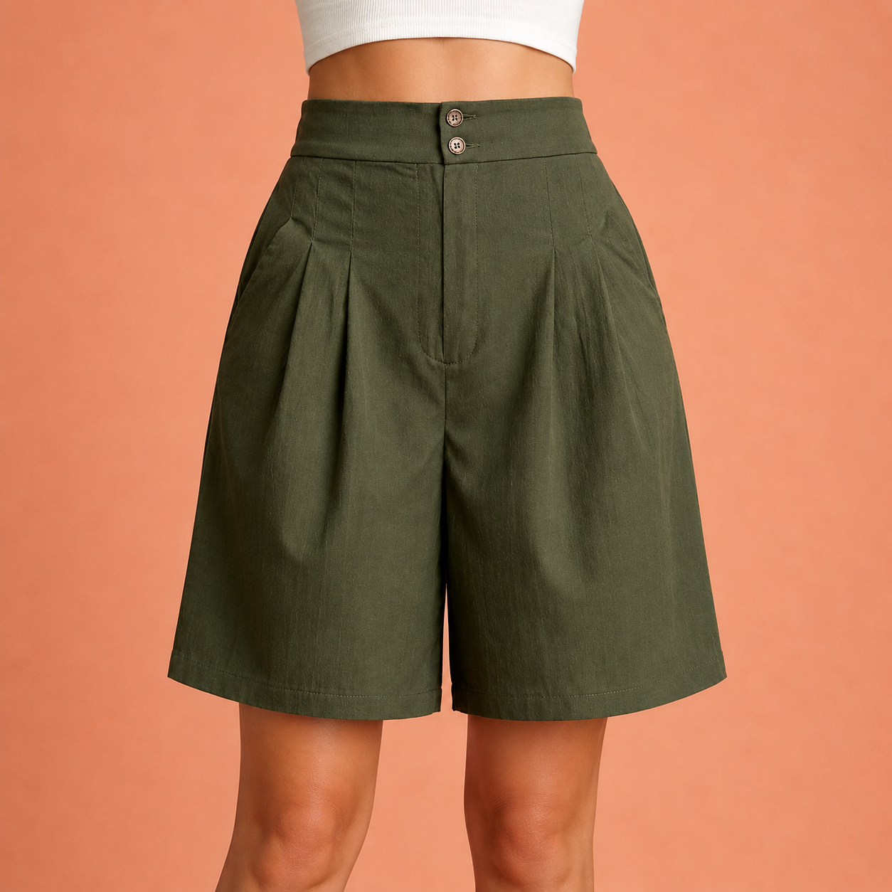 Dames cargo shorts met zakken en verstelbare taille | Elvara Nirandi