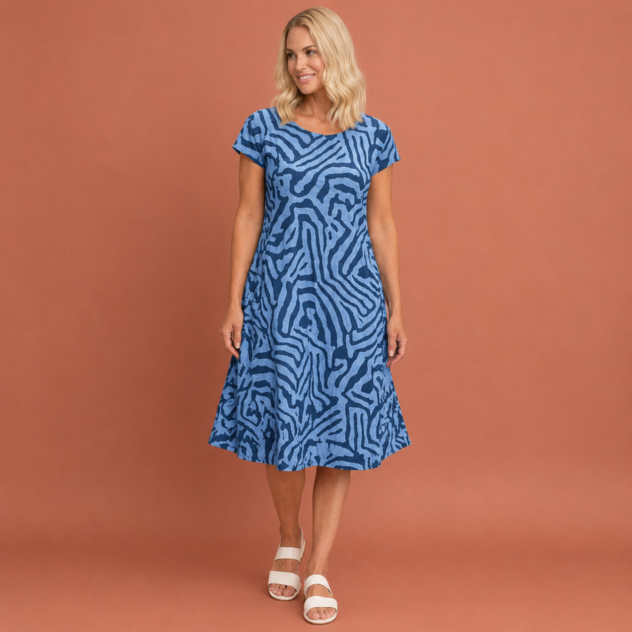 Linnen zomer midi jurk voor dames | Ysoria Nirandi