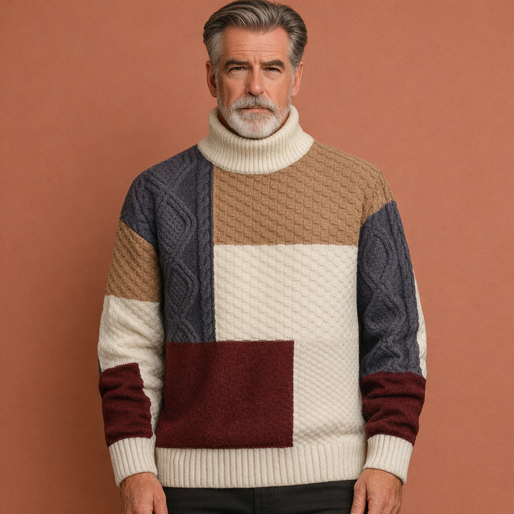 Abricot warme wintertrui voor heren met comfortabele pasvorm, geschikt voor dagelijks gebruik tijdens koude dagen.