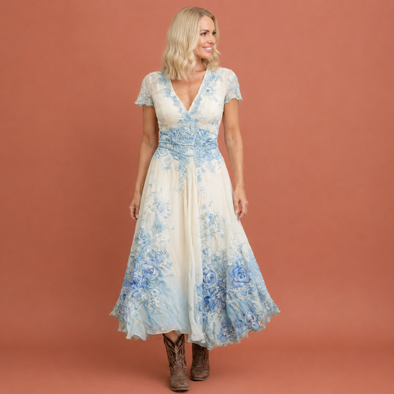 Dames bohemian maxi jurk in beige met minimalistisch design, zacht en comfortabel voor casual en stijlvolle outfits.