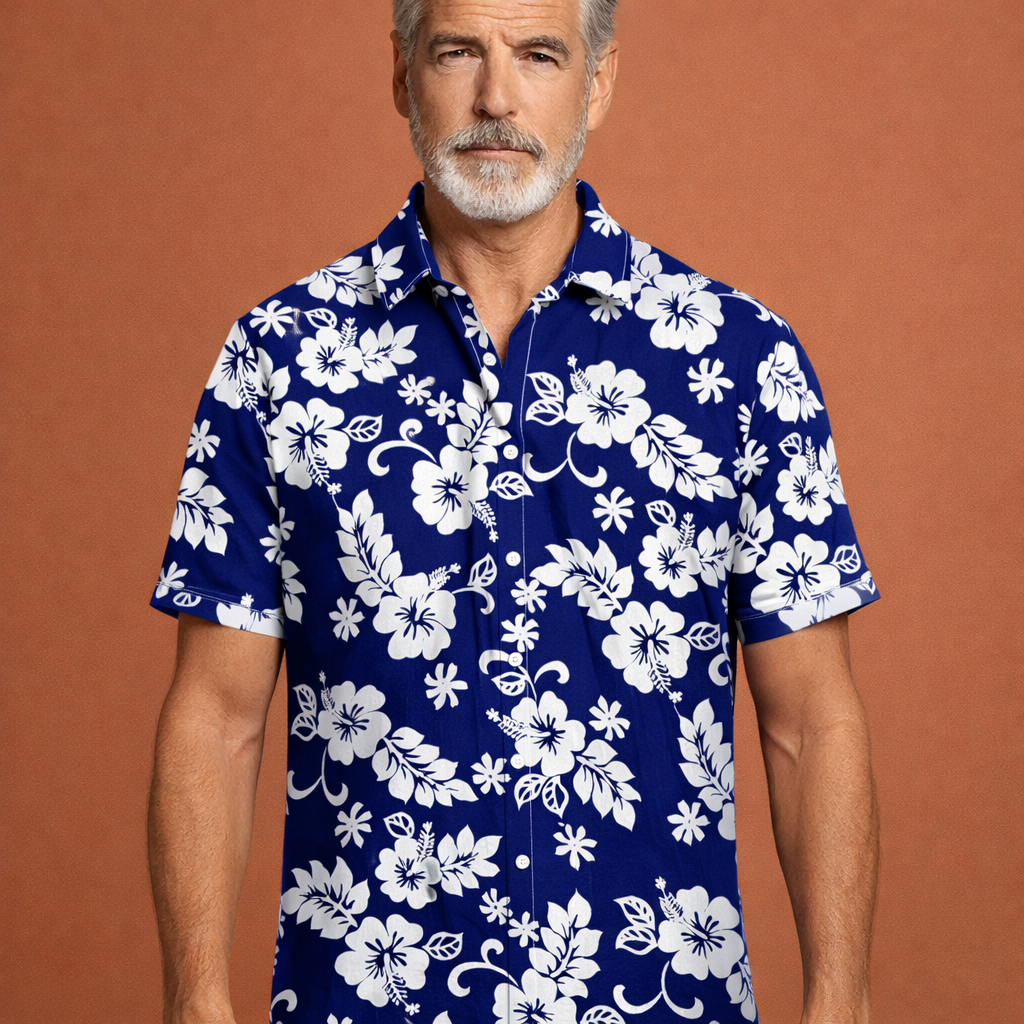 Heren overhemd in blauw met minimalistisch design, zacht en comfortabel voor casual en stijlvolle outfits.