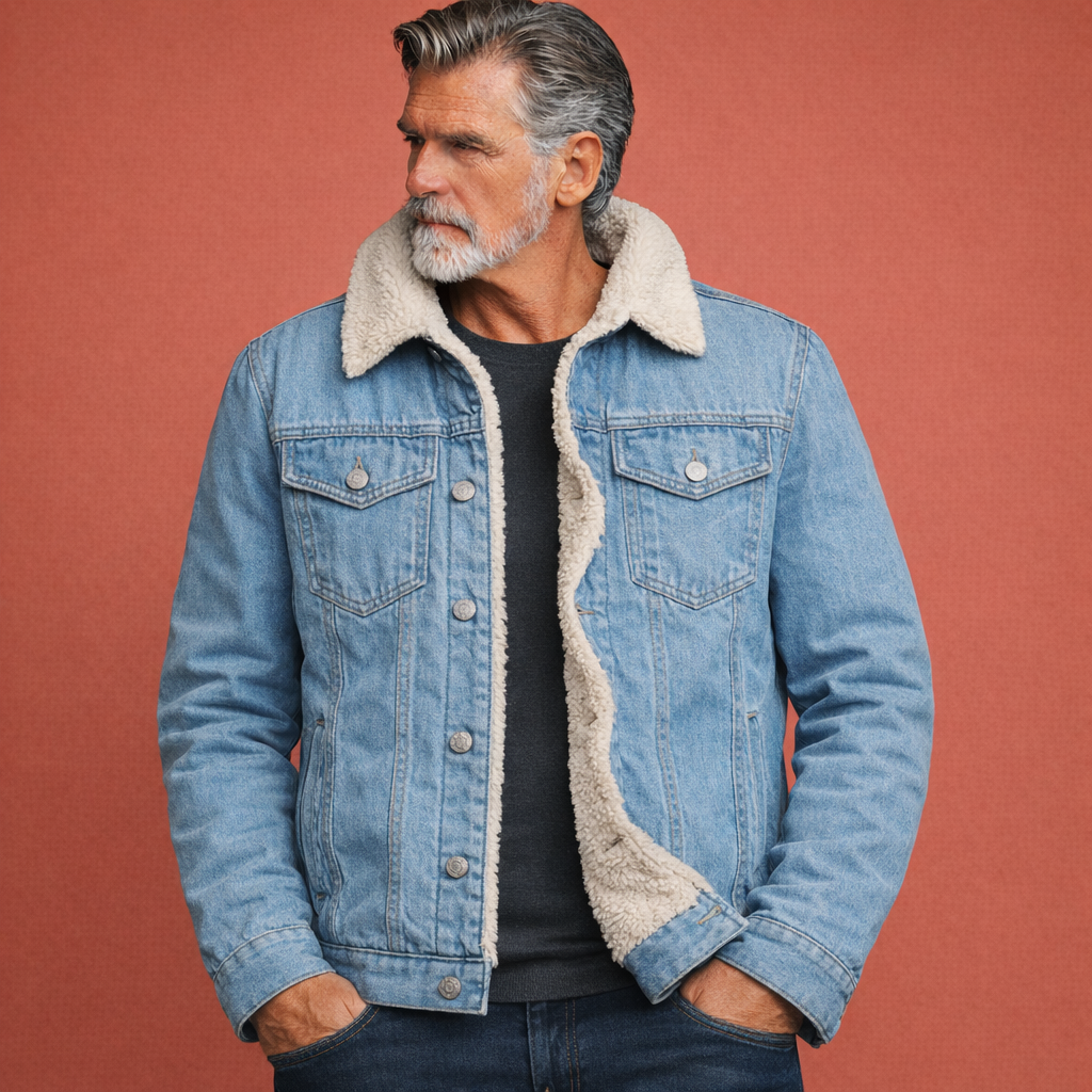 Blauwe casual herenjas met knoopsluiting en comfortabele pasvorm, geschikt voor dagelijks gebruik en moderne outfits.