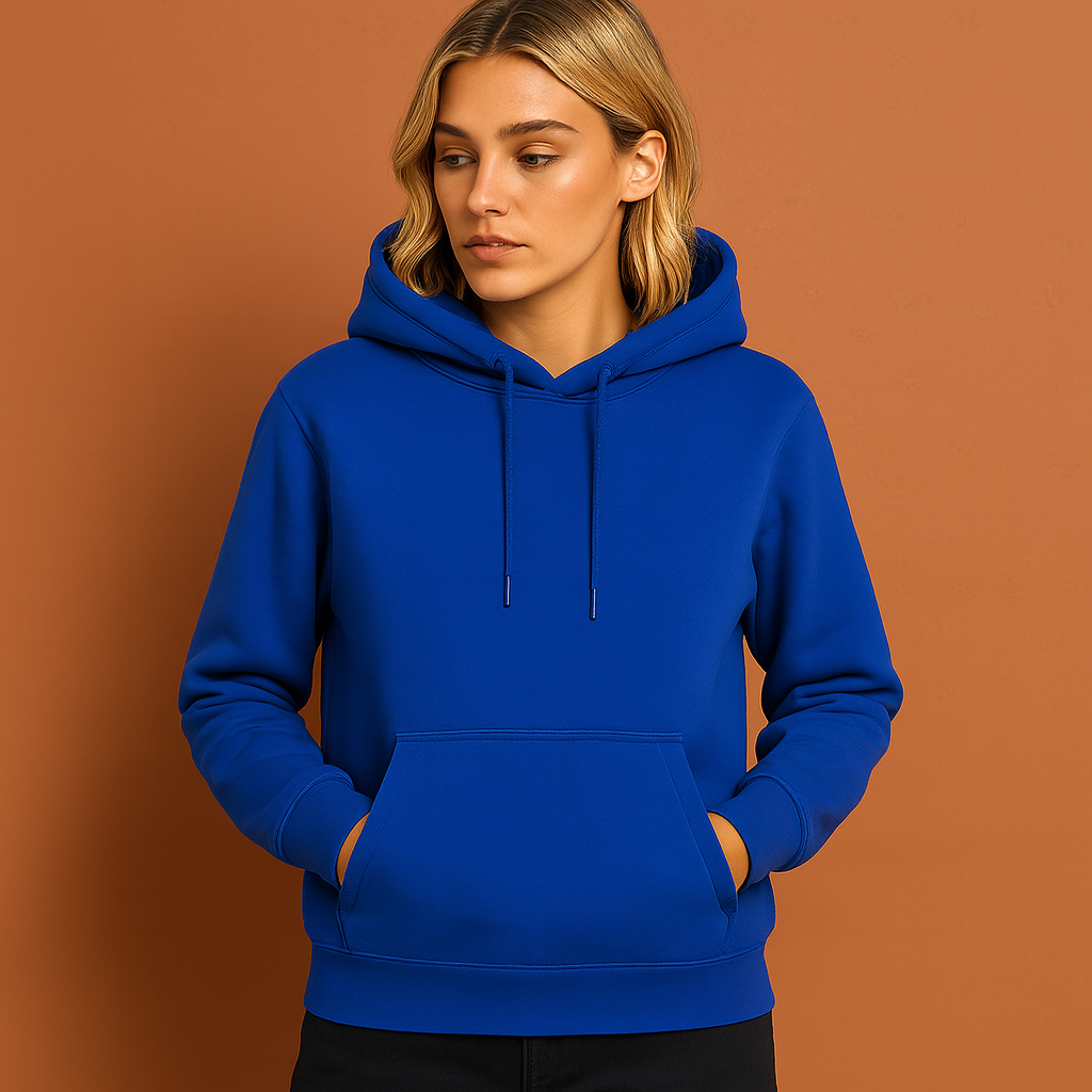 Comfortabele casual hoodie voor dames in blauwe kleur, ideaal voor dagelijks gebruik en ontspannen outfits.