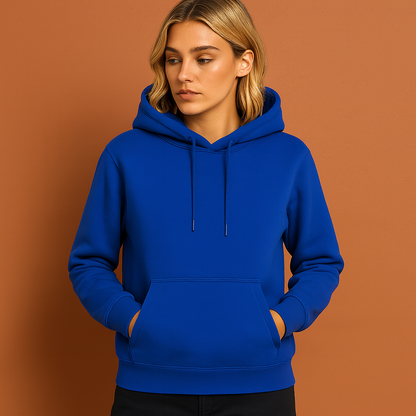 Comfortabele casual hoodie voor dames in blauwe kleur, ideaal voor dagelijks gebruik en ontspannen outfits.