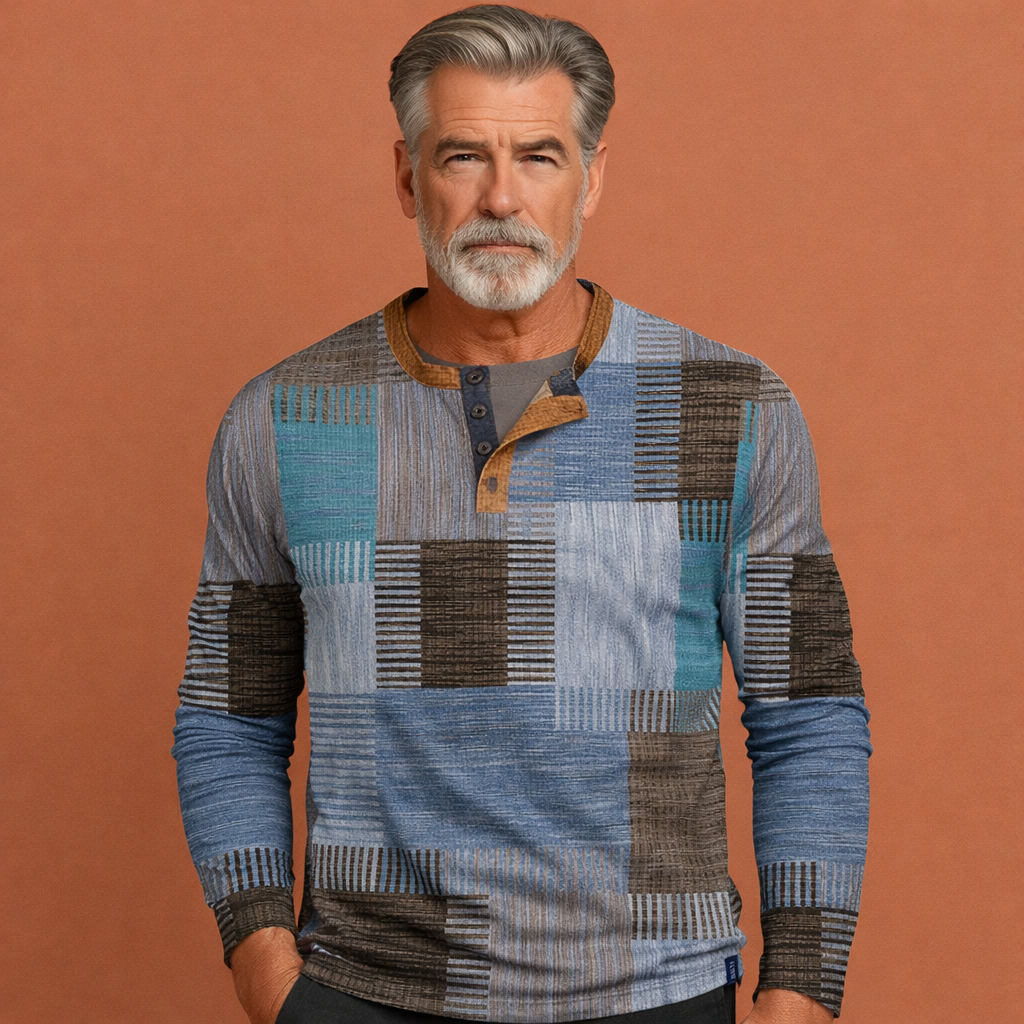 Blauwe warme trui voor heren met comfortabele pasvorm en tijdloos ontwerp, geschikt voor koude dagen.