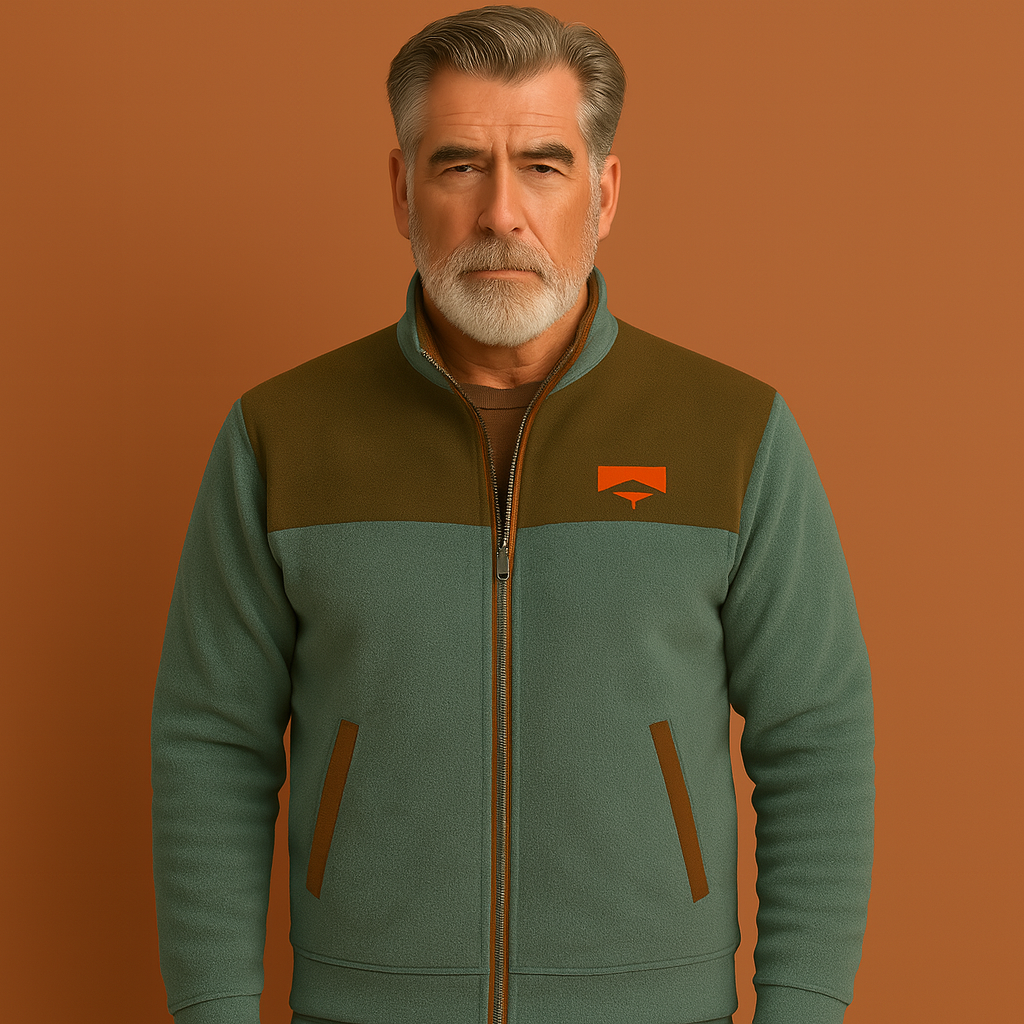 Warme zip-up winterjas voor heren in blauwe kleur met zachte voering en comfortabel ontwerp voor koude dagen.