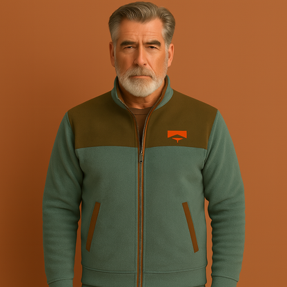 Warme zip-up winterjas voor heren in blauwe kleur met zachte voering en comfortabel ontwerp voor koude dagen.