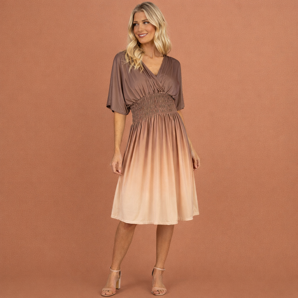 Bruine zomerse mini jurk voor dames, perfect voor dagelijks gebruik en zomerse gelegenheden.