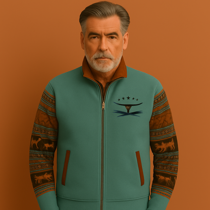 Warme zip-up winterjas voor heren in donkerblauwe kleur met zachte voering en comfortabel ontwerp voor koude dagen.