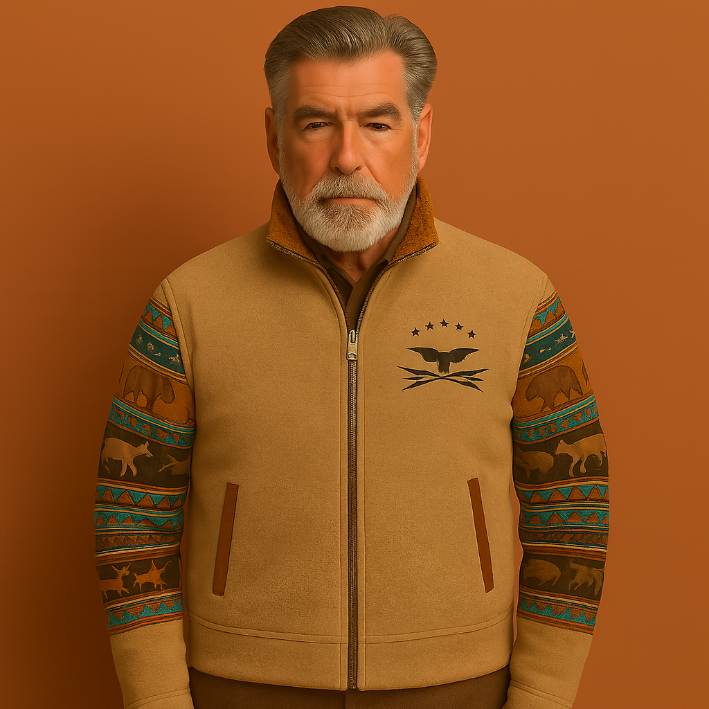 Warme zip-up winterjas voor heren in donkerbruine kleur met zachte voering en comfortabel ontwerp voor koude dagen.