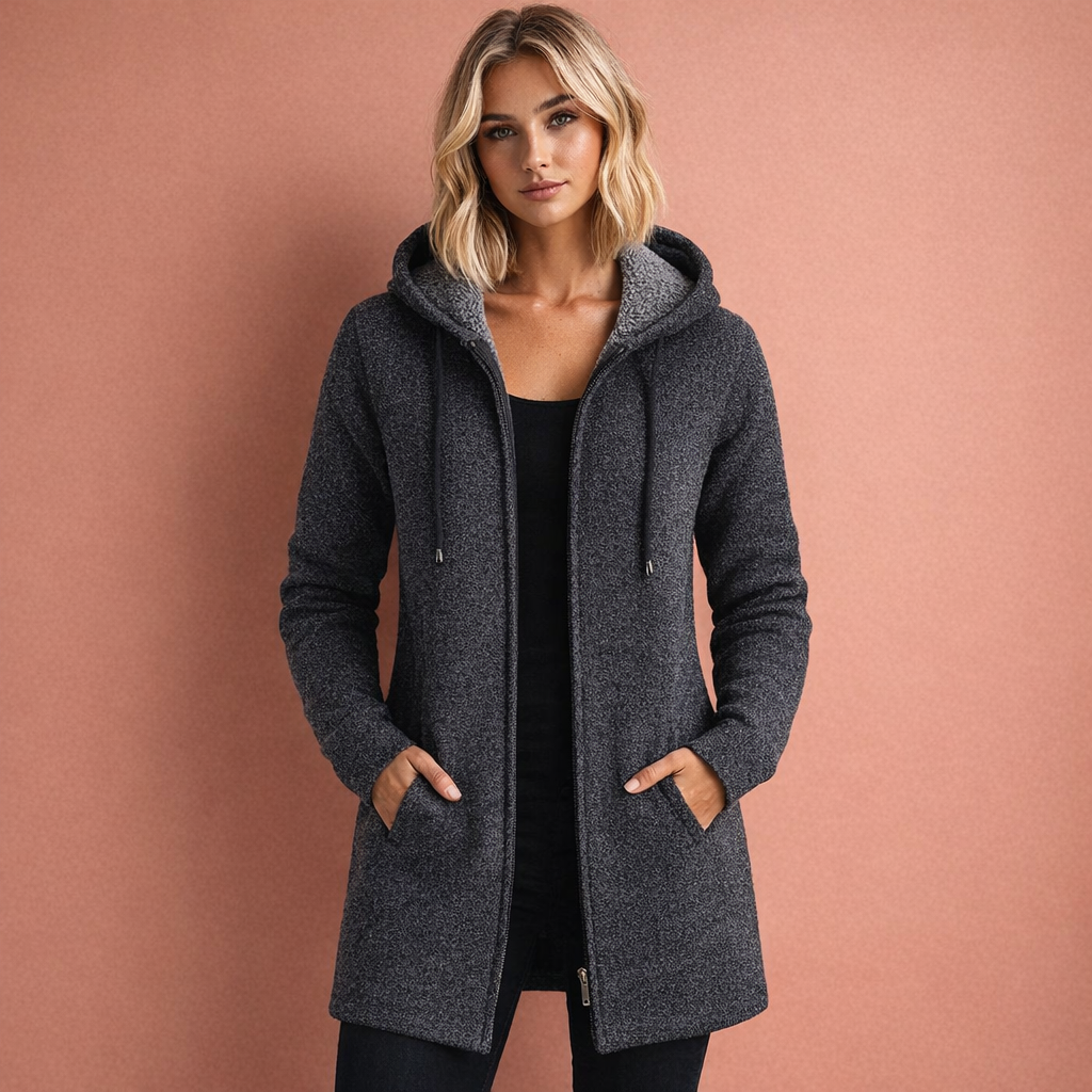 Donkergrijze warme casual vest met capuchon voor heren met comfortabele pasvorm, ideaal voor dagelijks gebruik en koude dagen.
