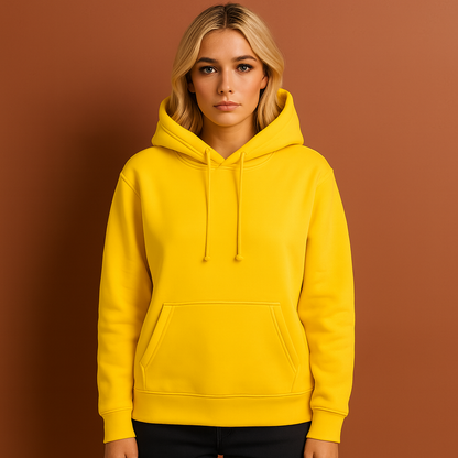 Comfortabele casual hoodie voor dames in gele kleur, ideaal voor dagelijks gebruik en ontspannen outfits.