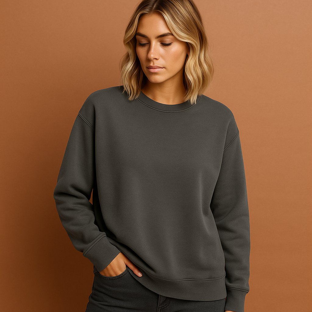 Comfortabel casual sweatshirt voor dames in grijze kleur, ideaal voor dagelijks gebruik en vrije tijd.