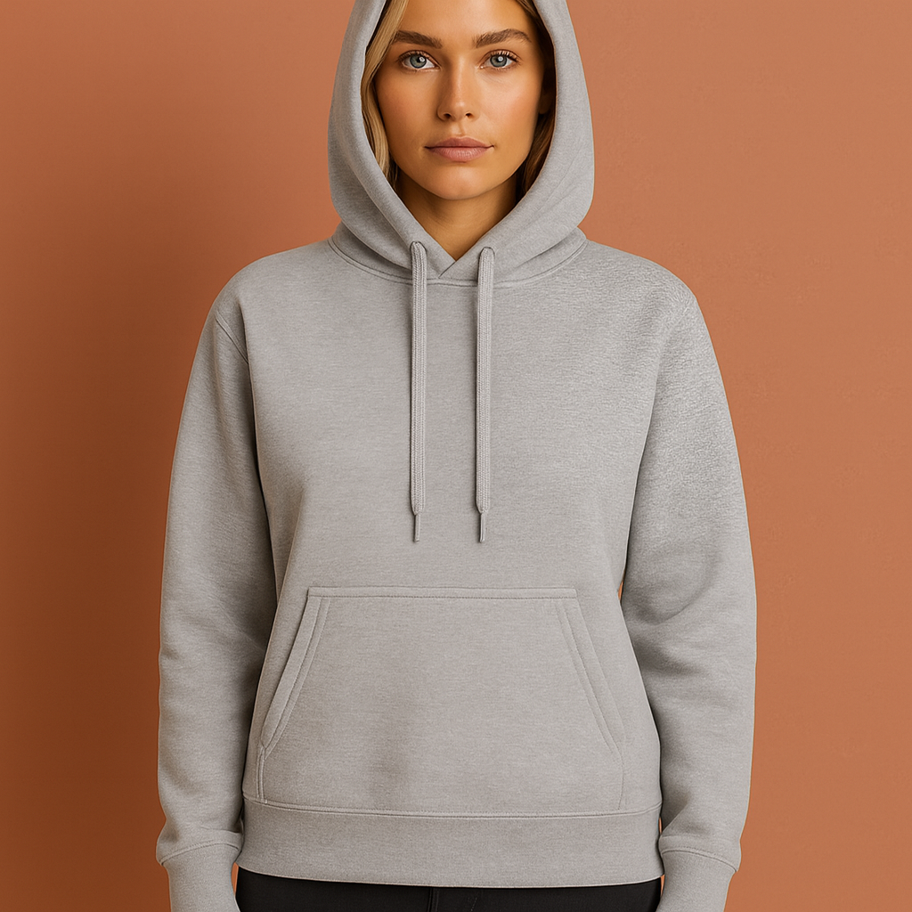 Comfortabele casual hoodie voor dames in grijze kleur, ideaal voor dagelijks gebruik en ontspannen outfits.
