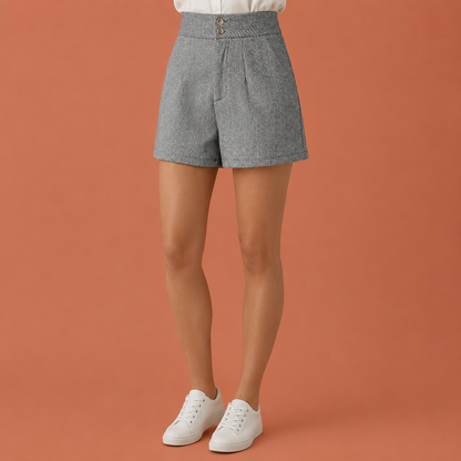 Dames pantalon in grijs met minimalistisch design, zacht en comfortabel voor casual en stijlvolle outfits.