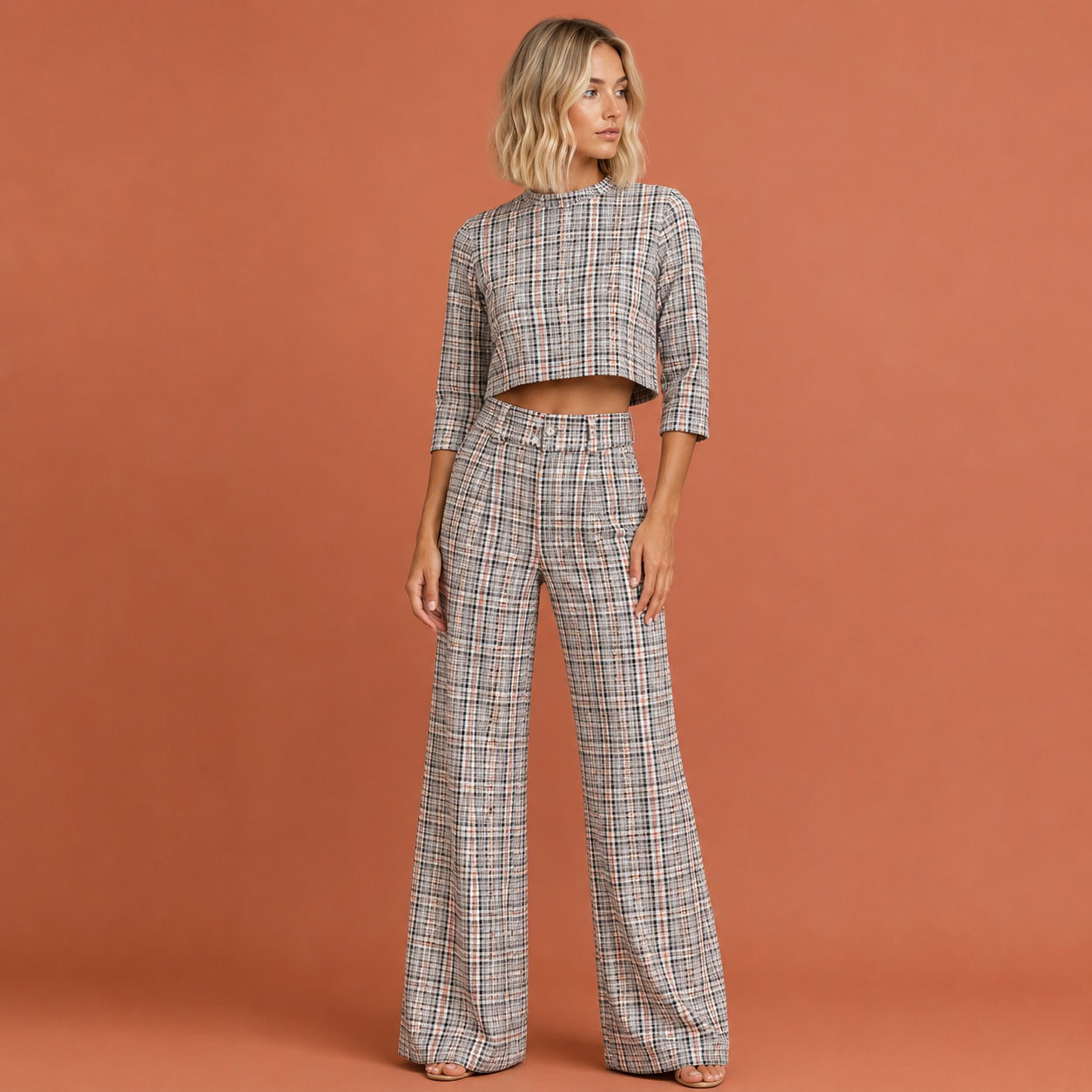 Dames set in grijs met minimalistisch design, zacht en comfortabel voor casual en stijlvolle outfits.
