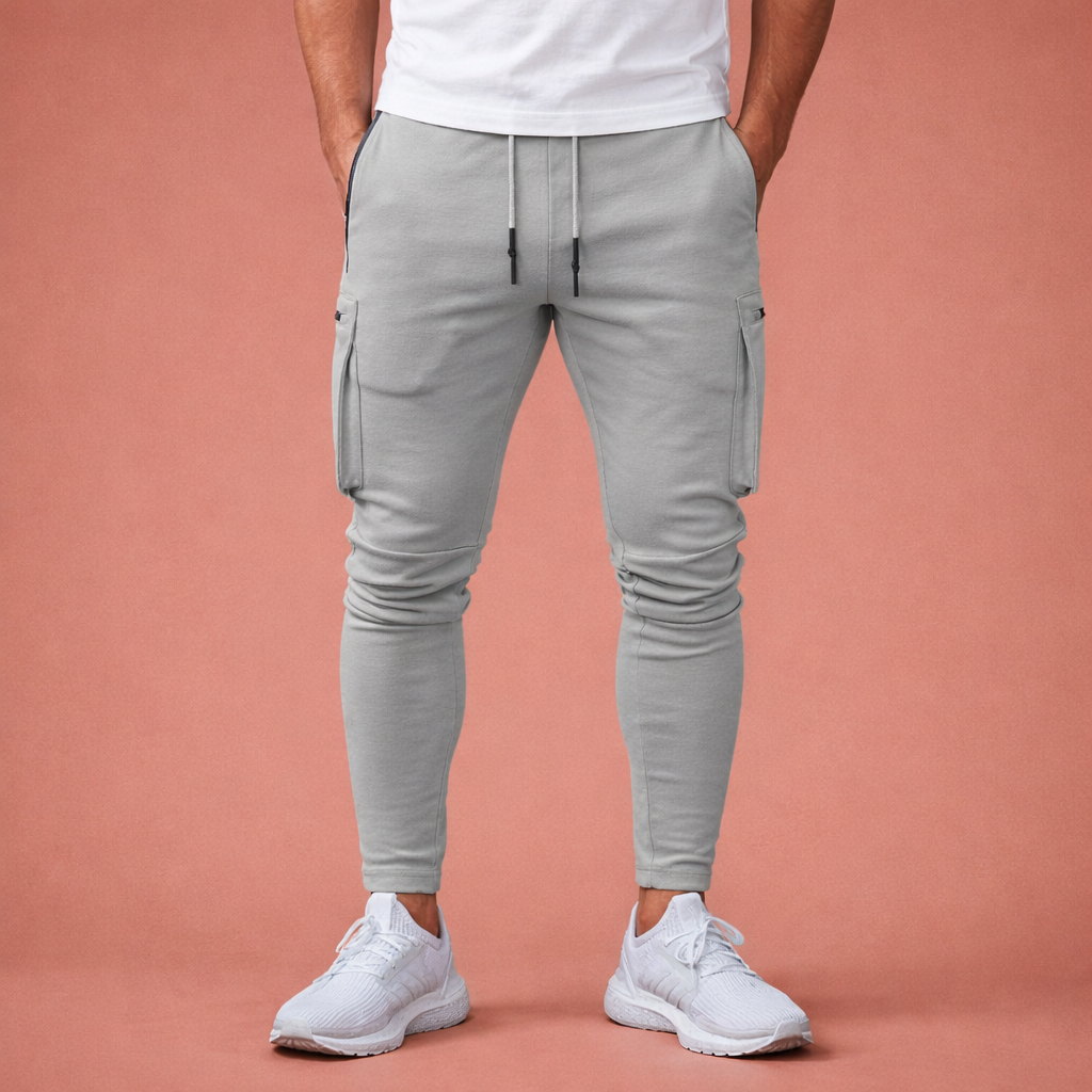 Dames joggingbroek in grijs met minimalistisch design, zacht en comfortabel voor casual en stijlvolle outfits.