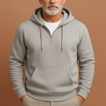 Streetwear hoodie met zakken voor heren in grijze kleur, ideaal voor casual outfits en dagelijks gebruik.