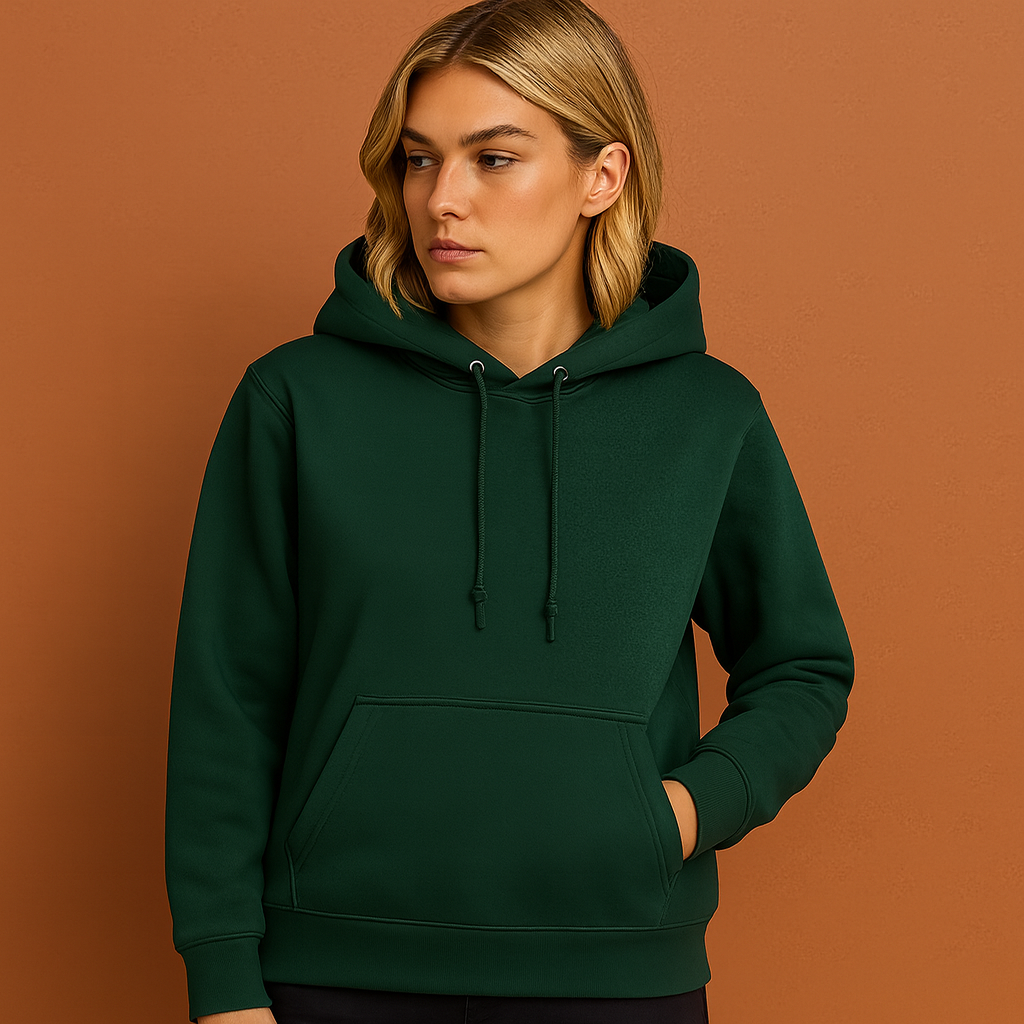 Comfortabele casual hoodie voor dames in groene kleur, ideaal voor dagelijks gebruik en ontspannen outfits.