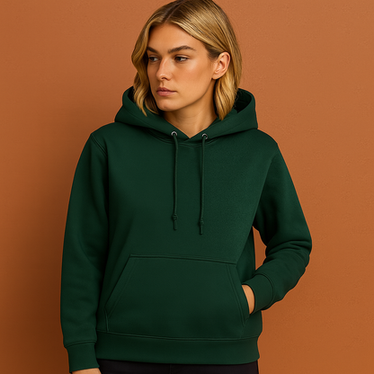 Comfortabele casual hoodie voor dames in groene kleur, ideaal voor dagelijks gebruik en ontspannen outfits.