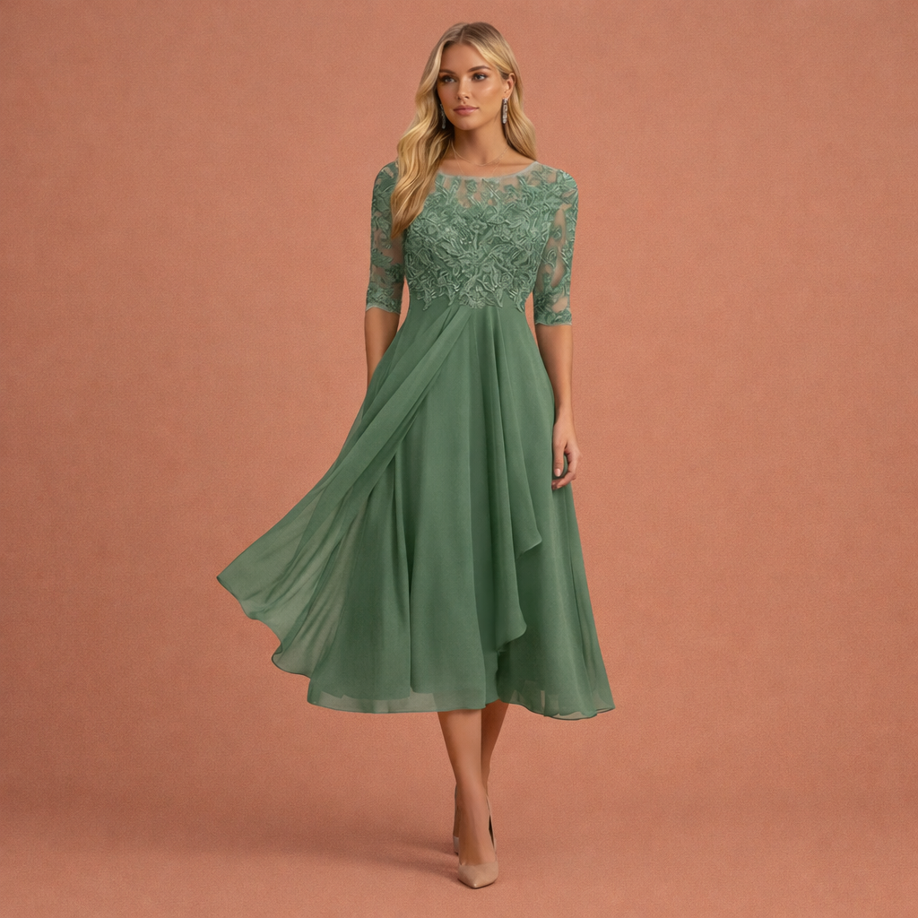 Dames avondjurk in groen met minimalistisch design, zacht en comfortabel voor casual en stijlvolle outfits.