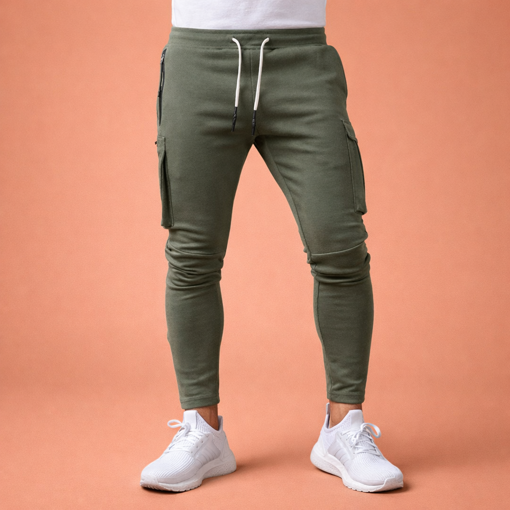Dames joggingbroek in groen met minimalistisch design, zacht en comfortabel voor casual en stijlvolle outfits.