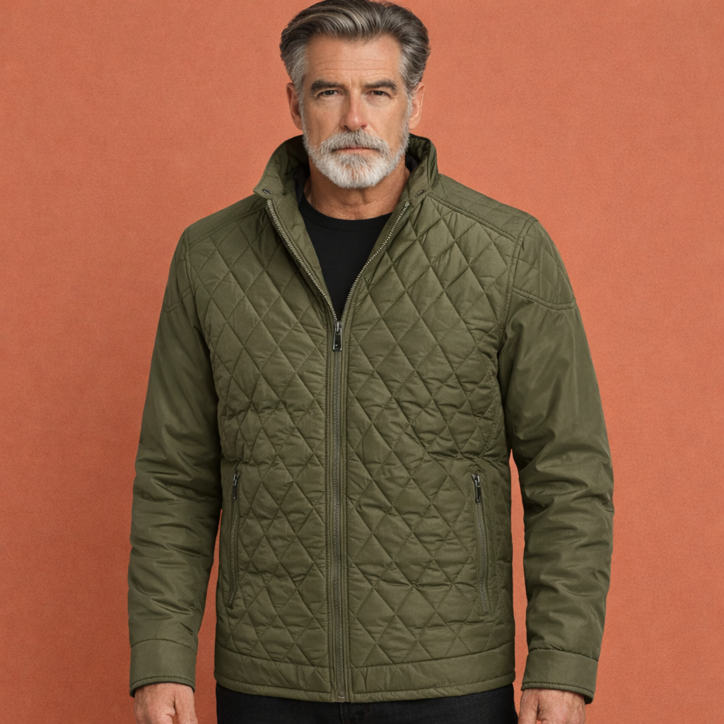 Groene heren winterjas met comfortabele pasvorm, ideaal voor dagelijks gebruik en koude winterdagen.