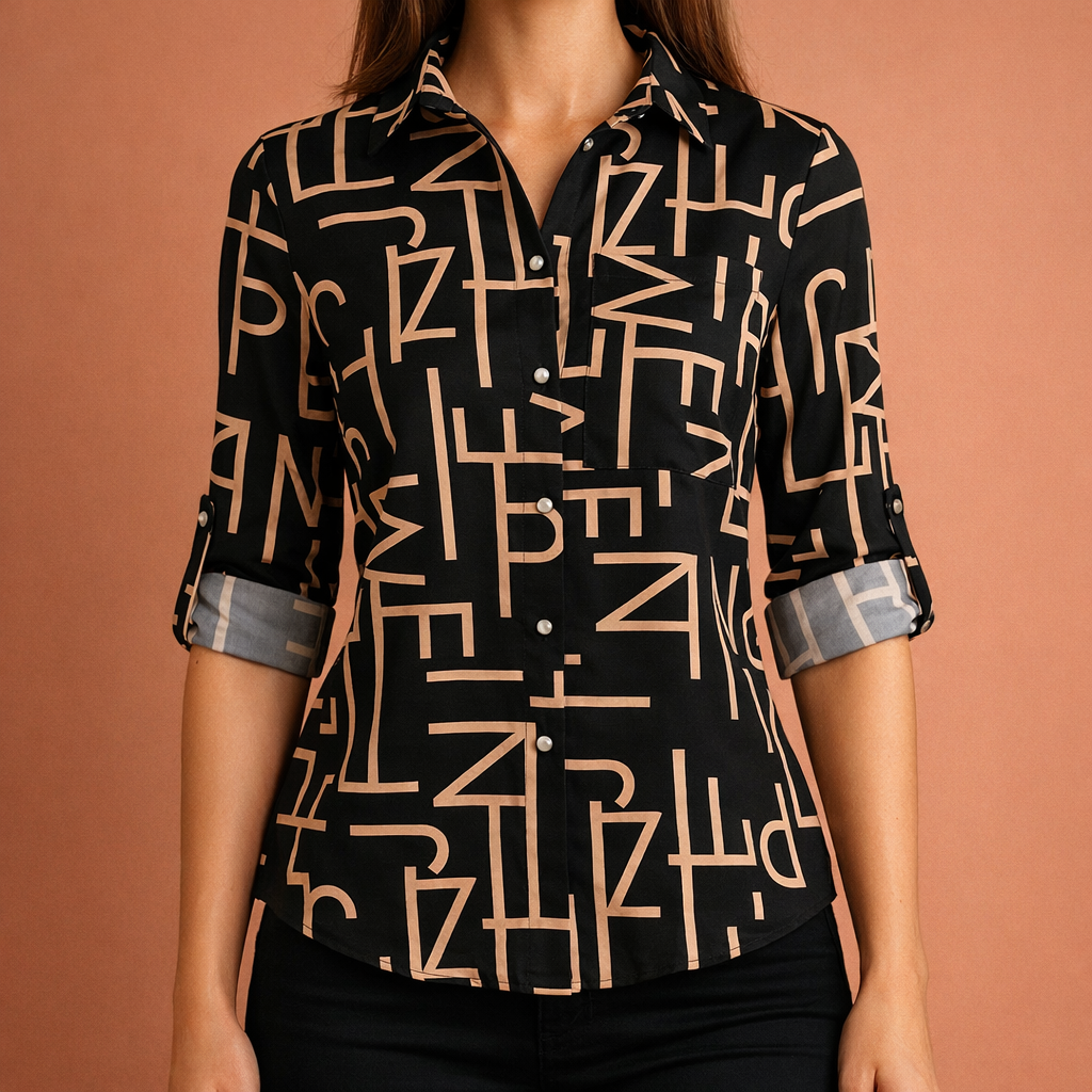Dames blouse in khaki met minimalistisch design, zacht en comfortabel voor casual en stijlvolle outfits.