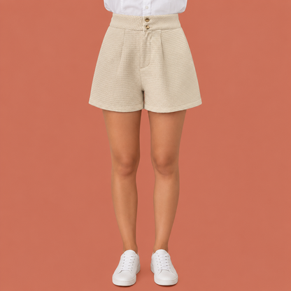 Dames pantalon in khaki met minimalistisch design, zacht en comfortabel voor casual en stijlvolle outfits.