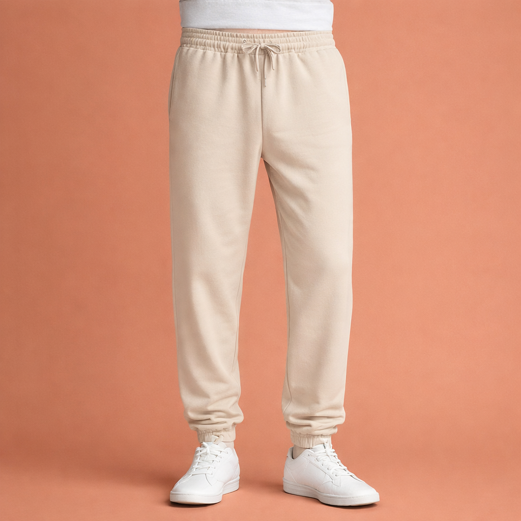 Dames joggingbroek in khaki met minimalistisch design, zacht en comfortabel voor casual en stijlvolle outfits.