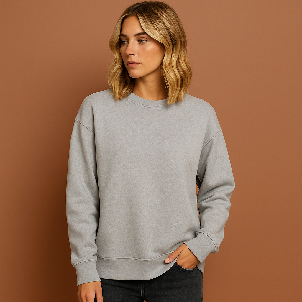Comfortabel casual sweatshirt voor dames in lichtgrijze kleur, ideaal voor dagelijks gebruik en vrije tijd.