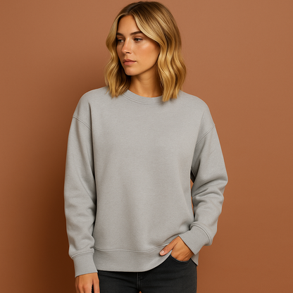 Comfortabel casual sweatshirt voor dames in lichtgrijze kleur, ideaal voor dagelijks gebruik en vrije tijd.