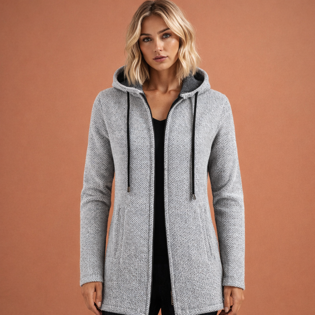 Lichtgrijze warme casual vest met capuchon voor heren met comfortabele pasvorm, ideaal voor dagelijks gebruik en koude dagen.