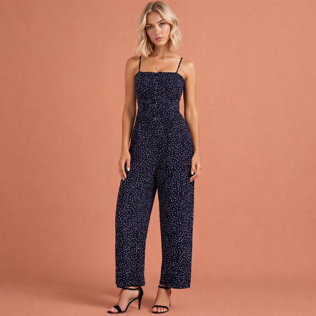 Comfortabele zomer jumpsuit voor dames met een luchtige pasvorm, ideaal voor dagelijks gebruik en warme dagen.