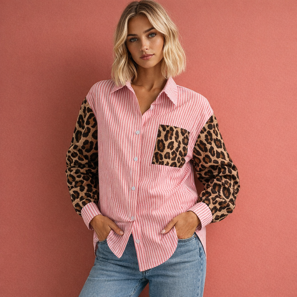 Dames blouse in rood met minimalistisch design, zacht en comfortabel voor casual en stijlvolle outfits.