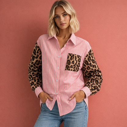 Dames blouse in rood met minimalistisch design, zacht en comfortabel voor casual en stijlvolle outfits.