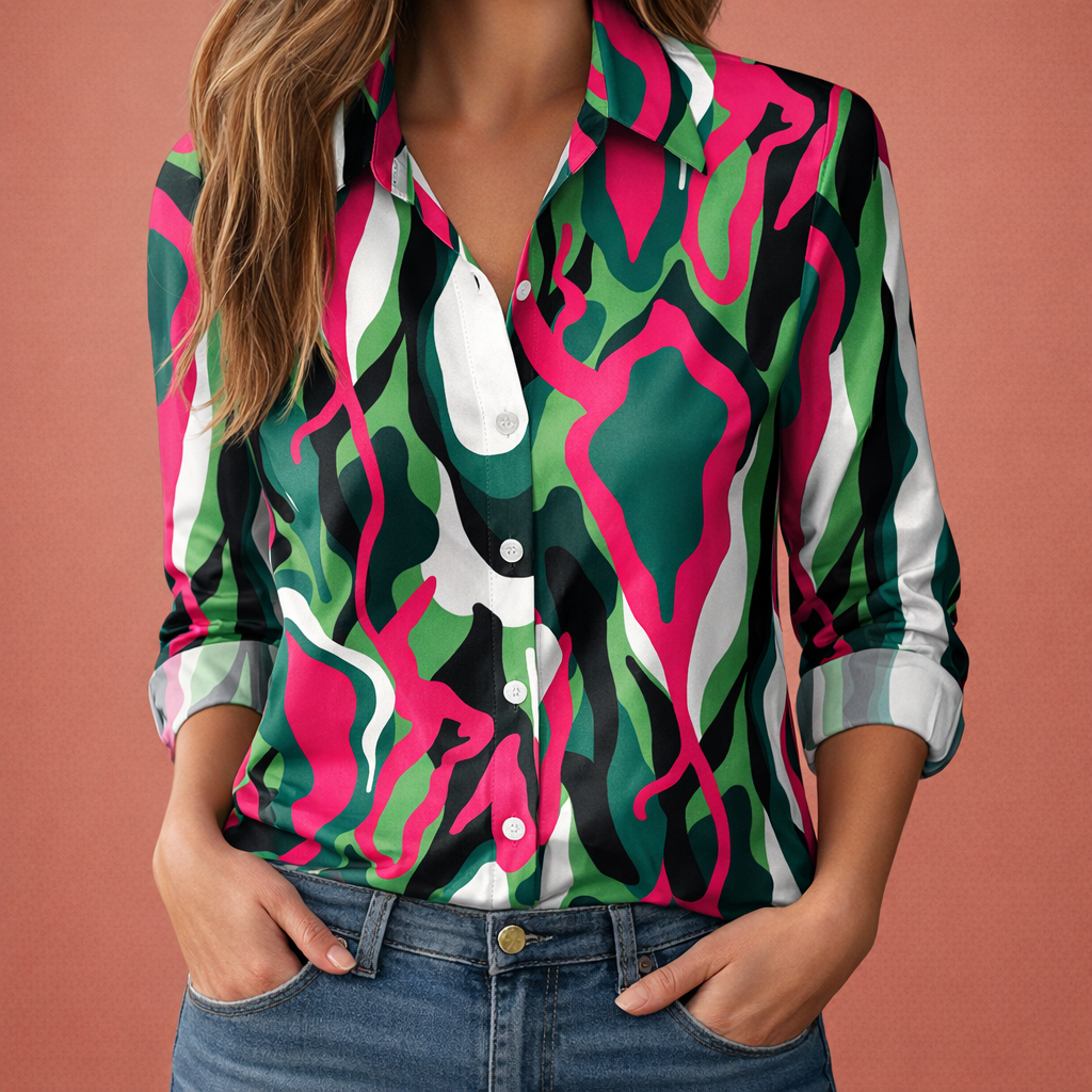 Dames blouse in rood met minimalistisch design, zacht en comfortabel voor casual en stijlvolle outfits.