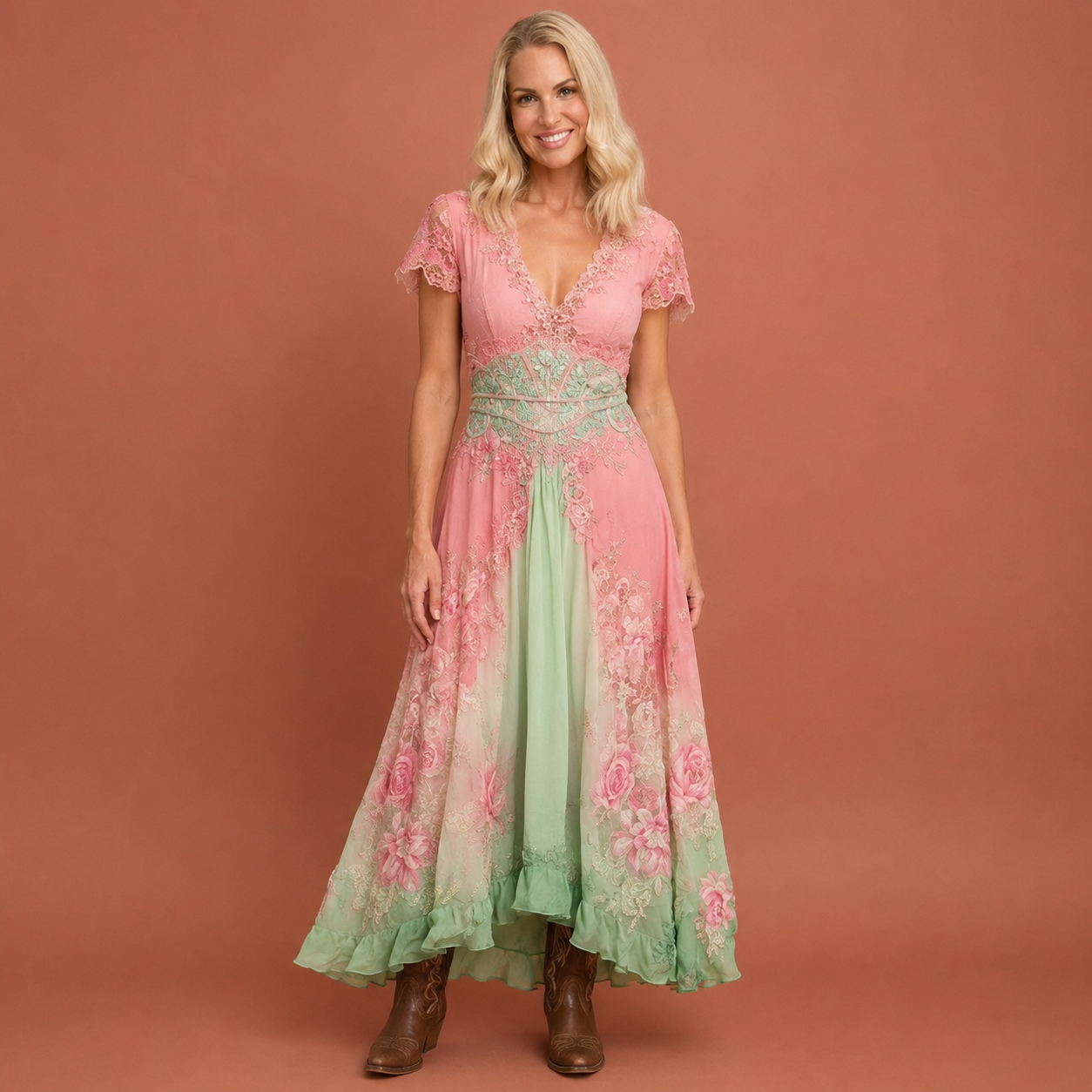 Dames bohemian maxi jurk in roze met minimalistisch design, zacht en comfortabel voor casual en stijlvolle outfits.