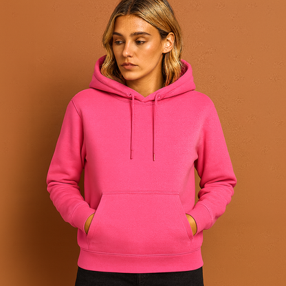 Comfortabele casual hoodie voor dames in roze kleur, ideaal voor dagelijks gebruik en ontspannen outfits.