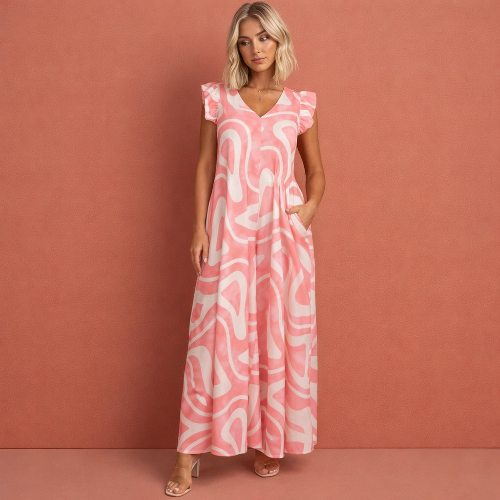 Elegante jumpsuit voor dames met een comfortabele pasvorm, geschikt voor feestelijke en stijlvolle gelegenheden.