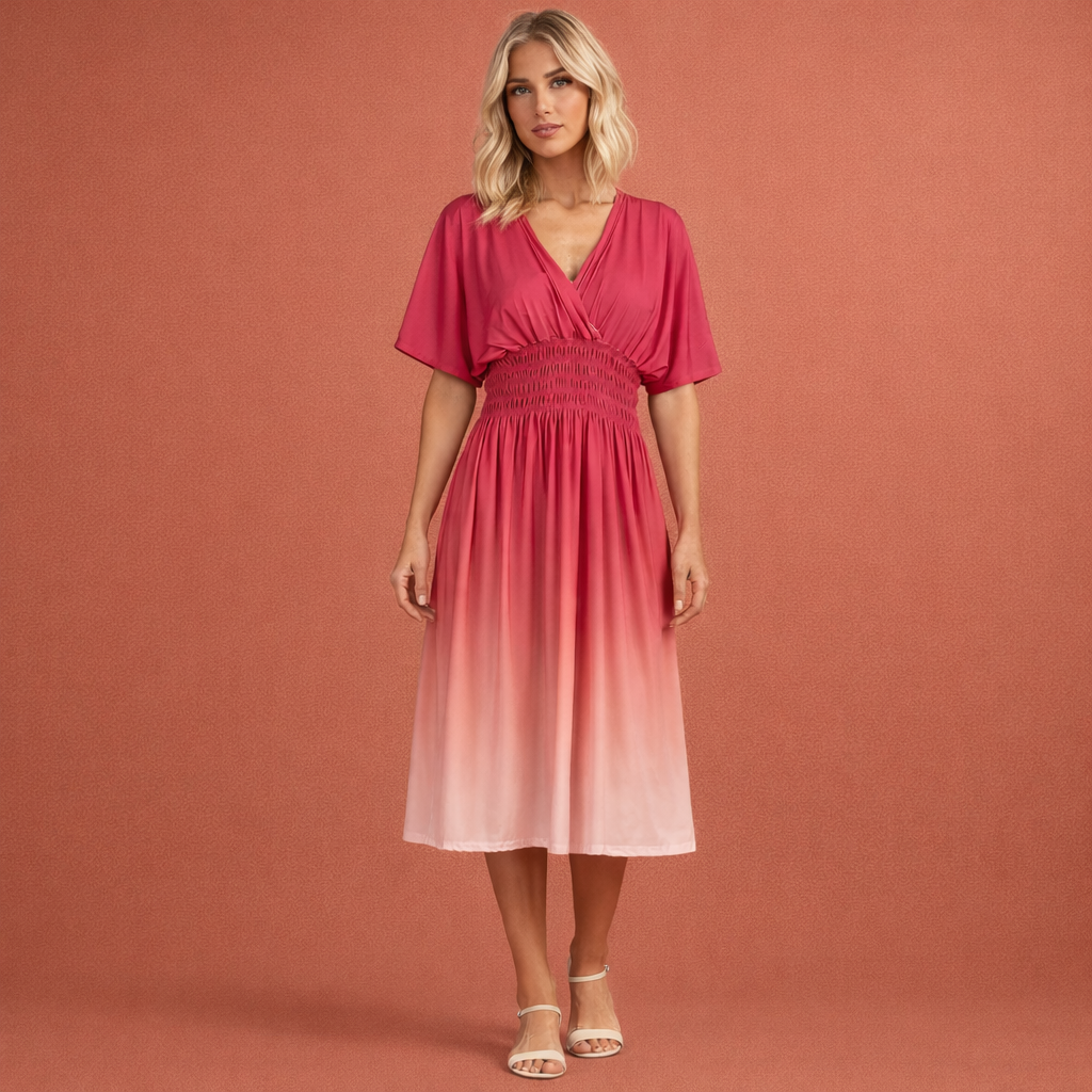 Roze zomerse mini jurk voor dames, perfect voor dagelijks gebruik en zomerse gelegenheden.