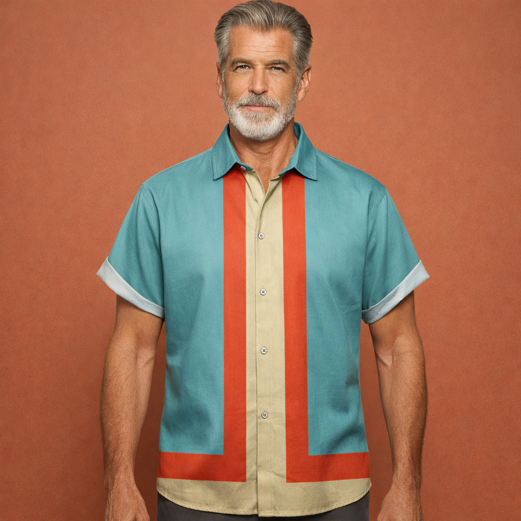 Heren overhemd in turquoise met minimalistisch design, zacht en comfortabel voor casual en stijlvolle outfits.