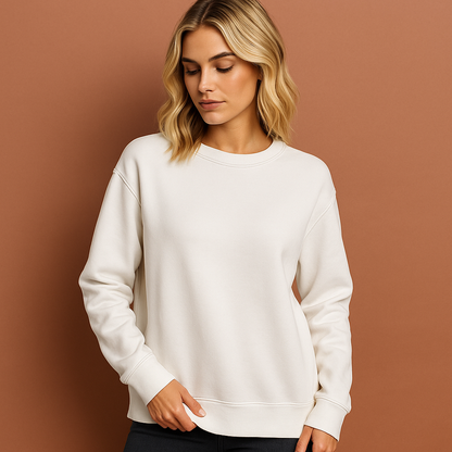 Comfortabel casual sweatshirt voor dames in witte kleur, ideaal voor dagelijks gebruik en vrije tijd.