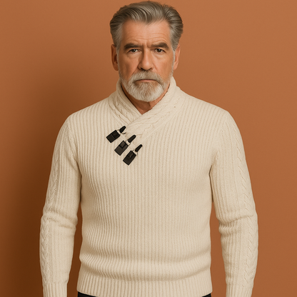 Witte heren sweater met gebreid ontwerp en comfortabele pasvorm, ideaal voor dagelijks gebruik en casual outfits.