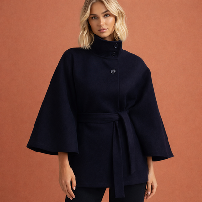 Zwart dames portefeuille vest met opstaande kraag en comfortabele pasvorm, geschikt voor dagelijks gebruik.