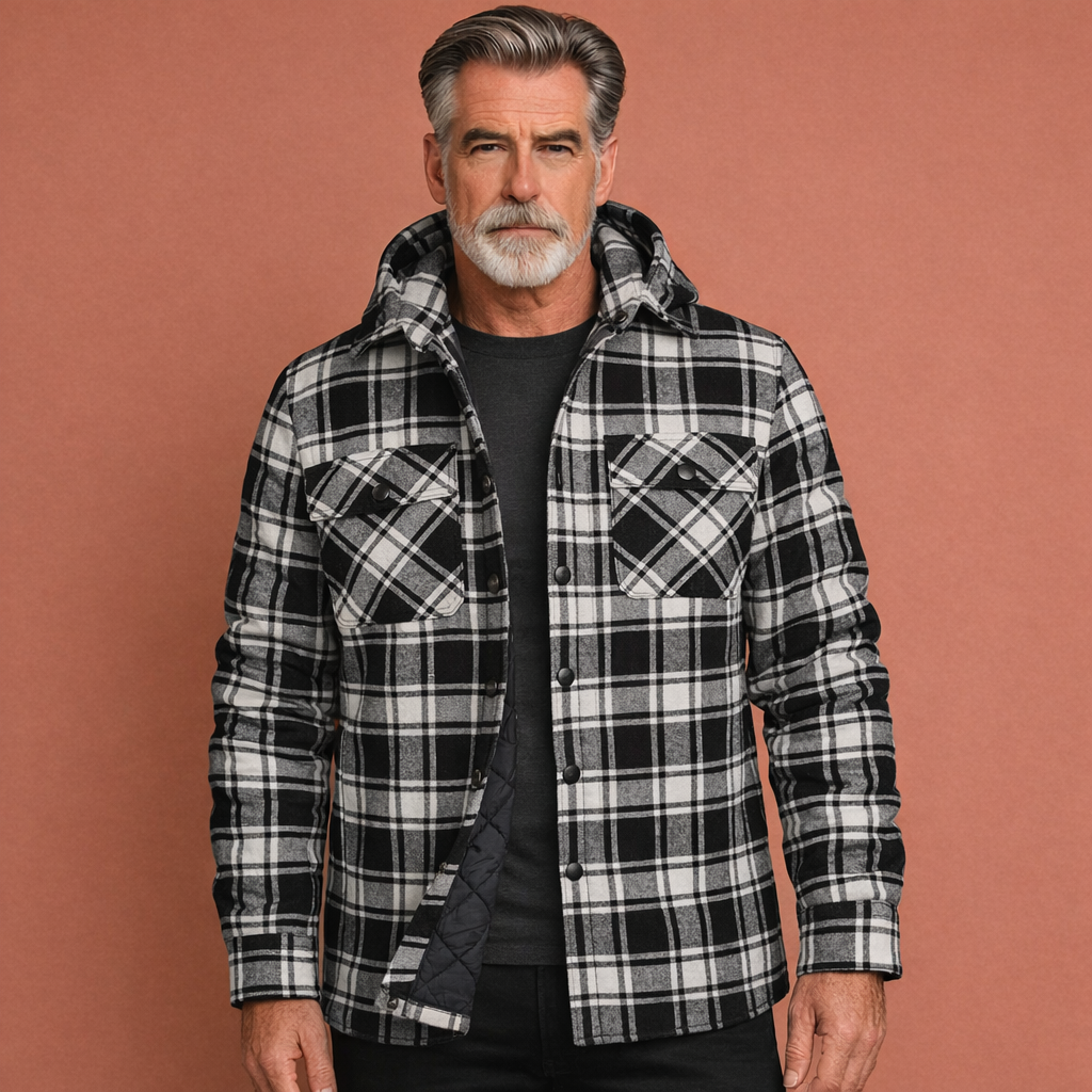 Zwart heren overshirt met knoopsluiting en comfortabele pasvorm, geschikt voor dagelijks gebruik en casual outfits.