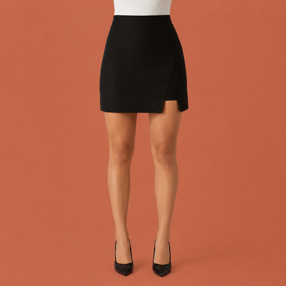 Dames shorts in zwart met minimalistisch design, zacht en comfortabel voor casual en stijlvolle outfits.