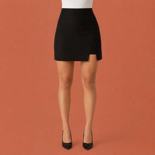 Dames shorts in zwart met minimalistisch design, zacht en comfortabel voor casual en stijlvolle outfits.