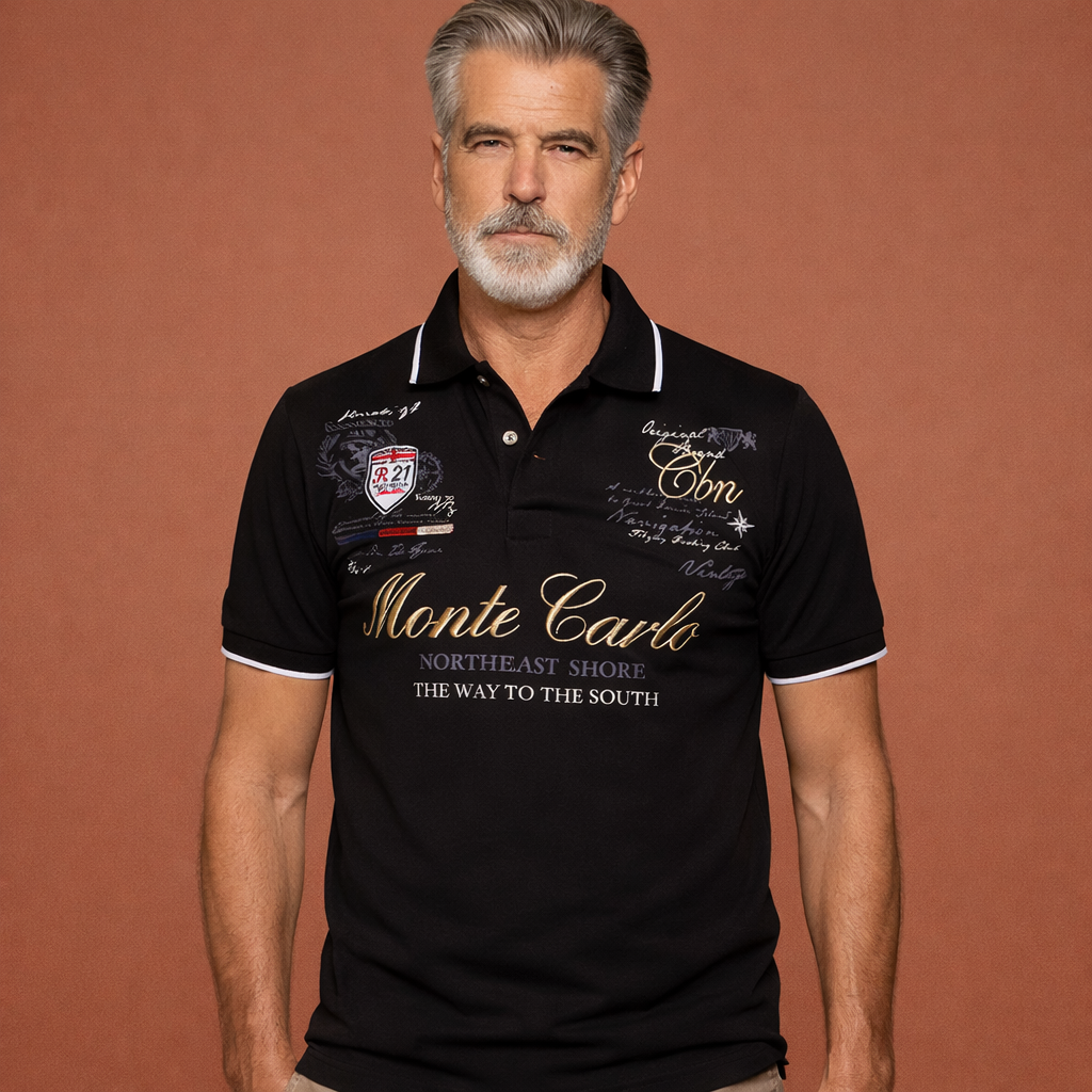 Heren polo in zwart met minimalistisch design, zacht en comfortabel voor casual en stijlvolle outfits.