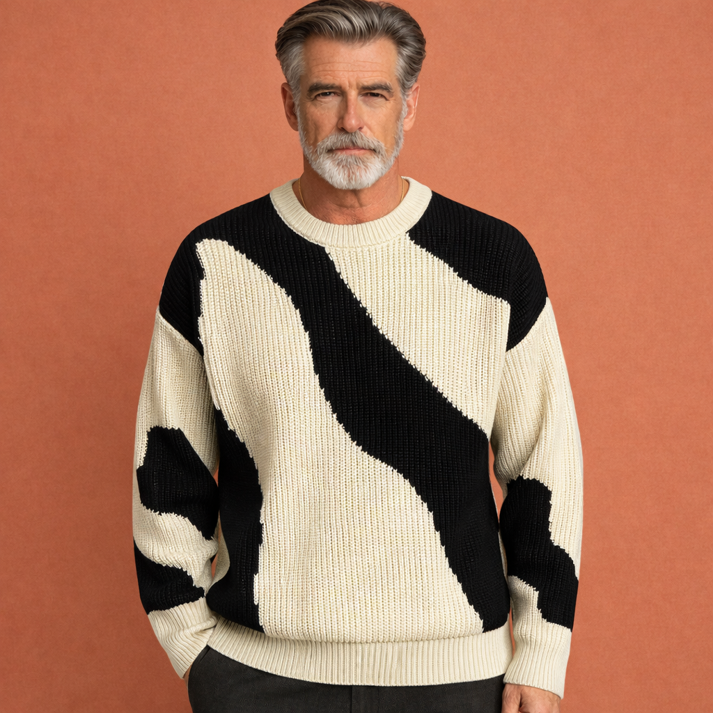 Zwarte heren pullover met comfortabele pasvorm en tijdloze uitstraling, ideaal voor dagelijks gebruik en casual outfits.
